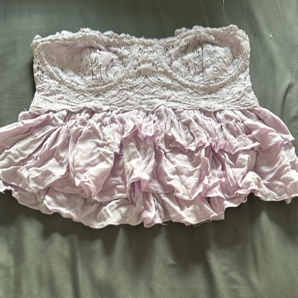 Ruffle tube top free people